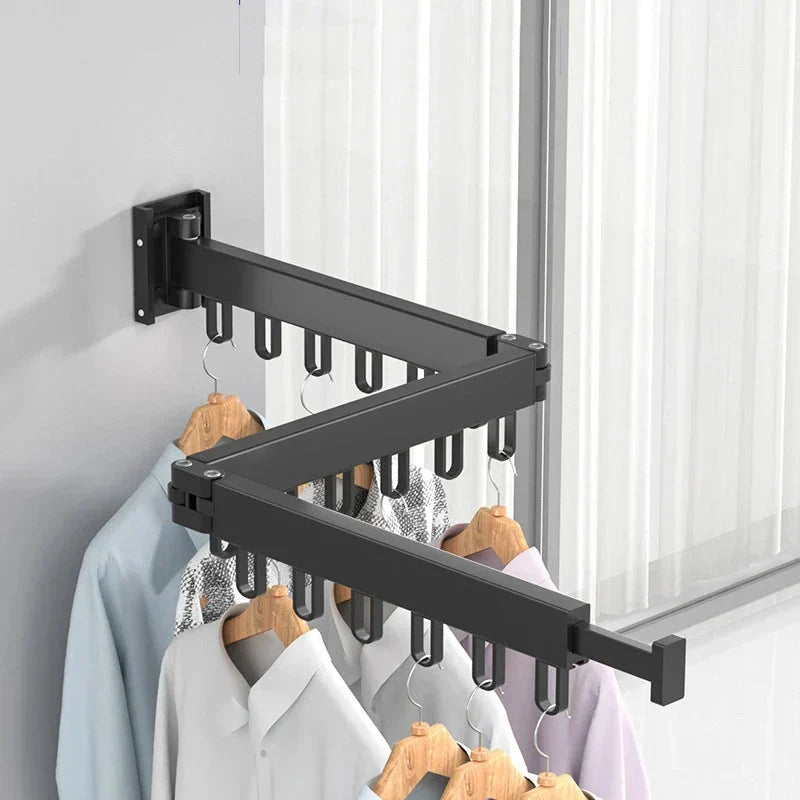 Varal Retrátil de Parede Compacto Zigzag para Roupas